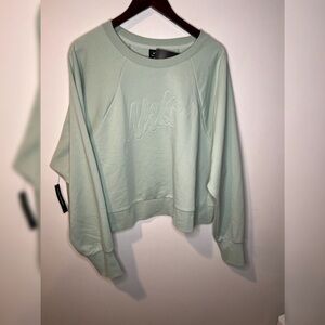 NWT Nike mint green cropped pullover boxy oversized sweater